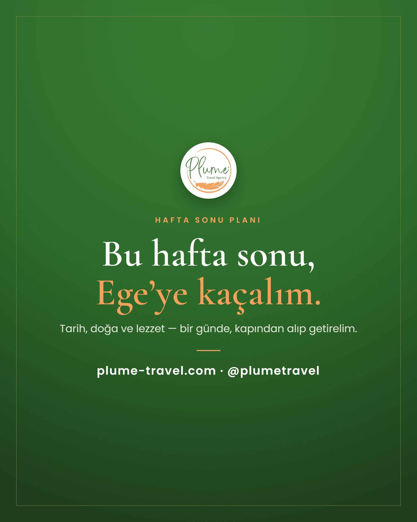 Plume Travel — reklam görseli