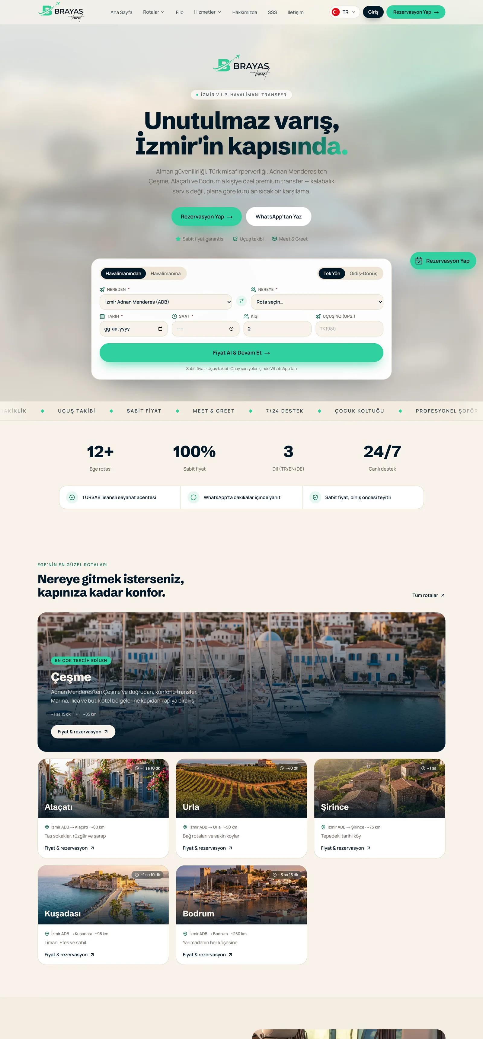 Brayas Travel — web sitesi