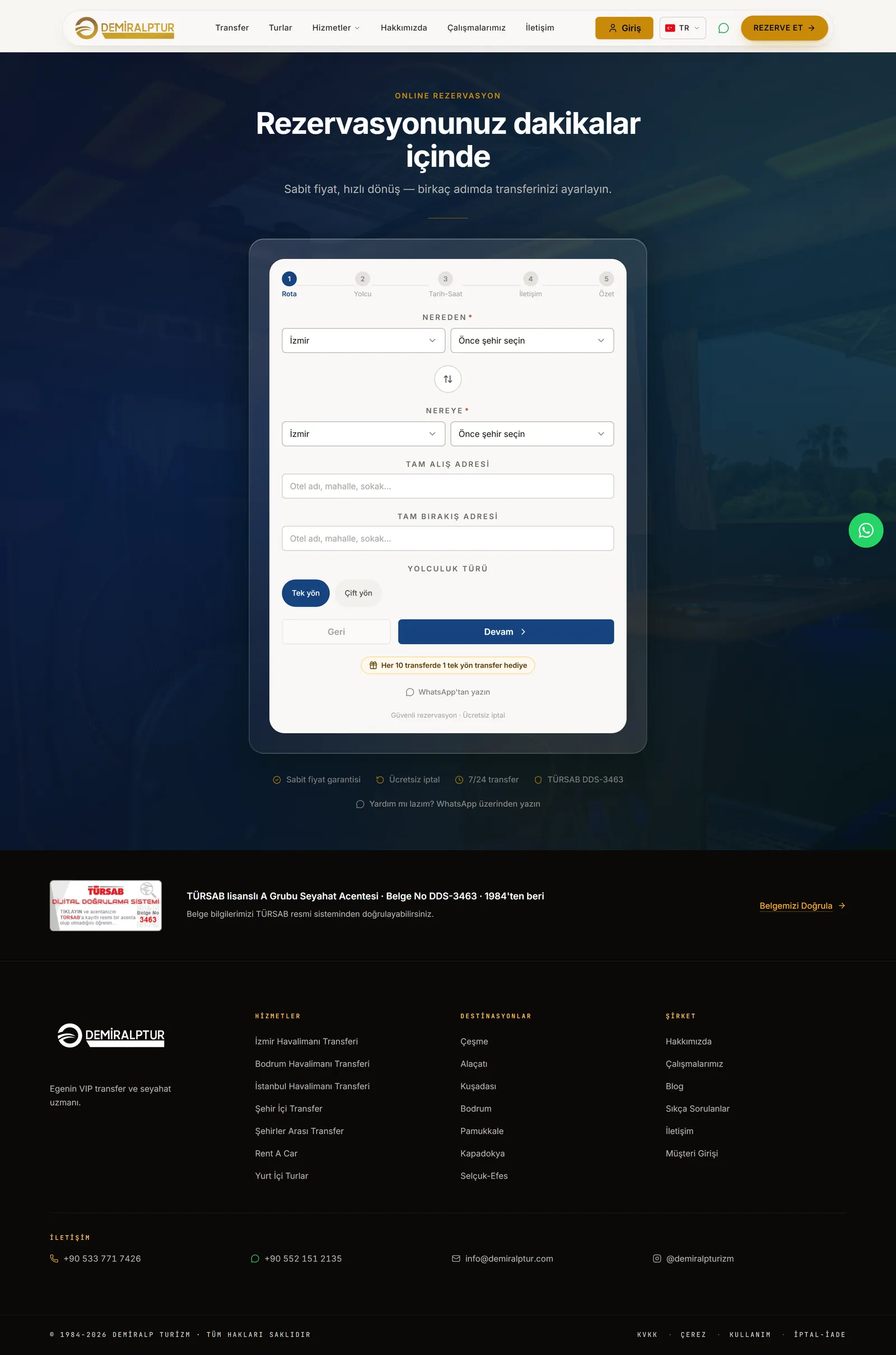 Demiralp Tur — demiralptur.com/rezervasyon