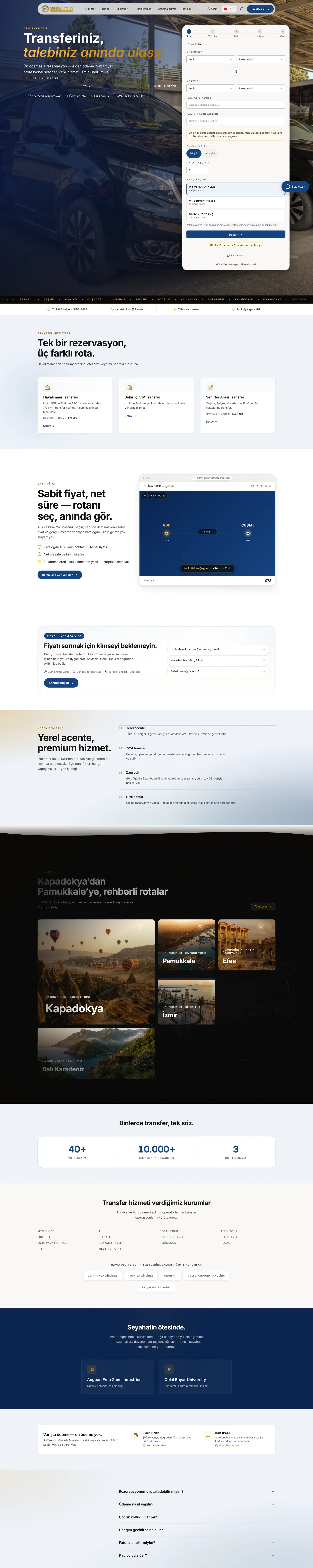 Demiralp Tur — web sitesi & rezervasyon